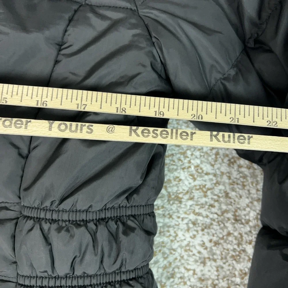 The North Face Puffer Coat Womens L Black Hooded 550 Down Long Warm Winter